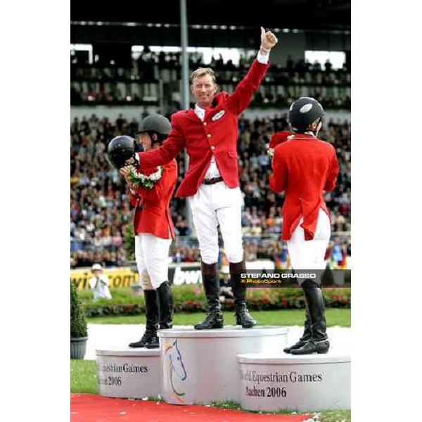Fei Rolex World Champion Jos Lansink, gold medal with Meredith Michaels-Beerbaum,bronze medal and Beezie Madden,silver medal Aachen, 3rd september 2006 ph. Stefano Grasso