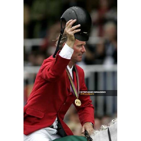Fei - World Equestrian Games - Aachen 2006 Fei Rolex World Champion Jos Lansink on Cavalor Cumano, gold medal Aachen, 3rd september 2006 ph. Stefano Grasso