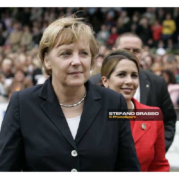 Fei Rolex World Champion Angela Merkel and Princess Haya of Jordan Aachen, 3rd september 2006 ph. Stefano Grasso