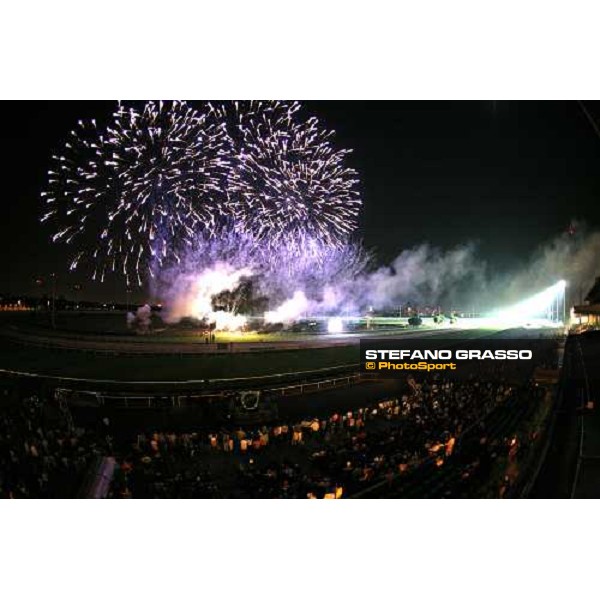 Roma - Capannelle racetrack - unveiling of the new lightning system- The fireworks at the end of the evening Rome, 9th sept. 2006 ph. Stefano Grasso