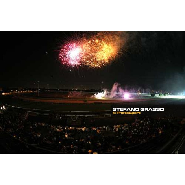 Roma - Capannelle racetrack - unveiling of the new lightning system- Fireworks at the end of the evening Rome, 9th sept. 2006 ph. Stefano Grasso