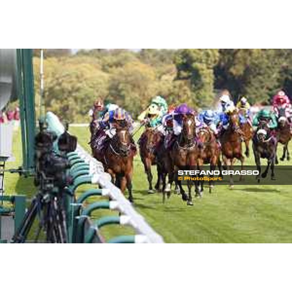 Ryan Moore on Found wins the Qatar Prix de l\'Arc de Triomphe Chantilly,2nd october 2016 ph.Stefano Grasso