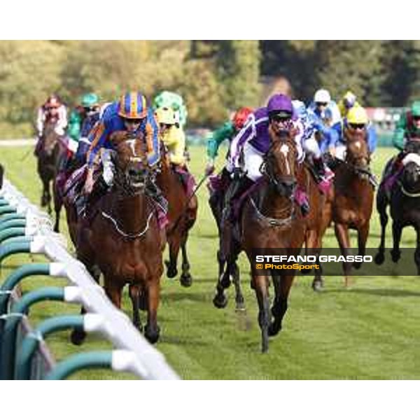 Ryan Moore on Found wins the Qatar Prix de l\'Arc de Triomphe Chantilly,2nd october 2016 ph.Stefano Grasso
