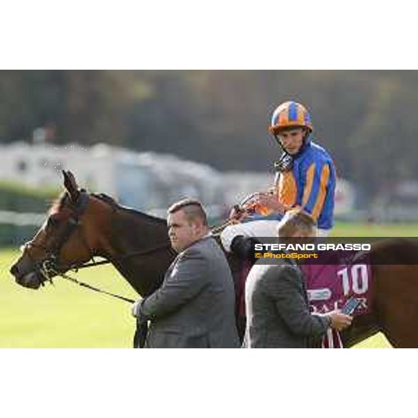 Ryan Moore on Found wins the Qatar Prix de l\'Arc de Triomphe Chantilly,2nd october 2016 ph.Stefano Grasso