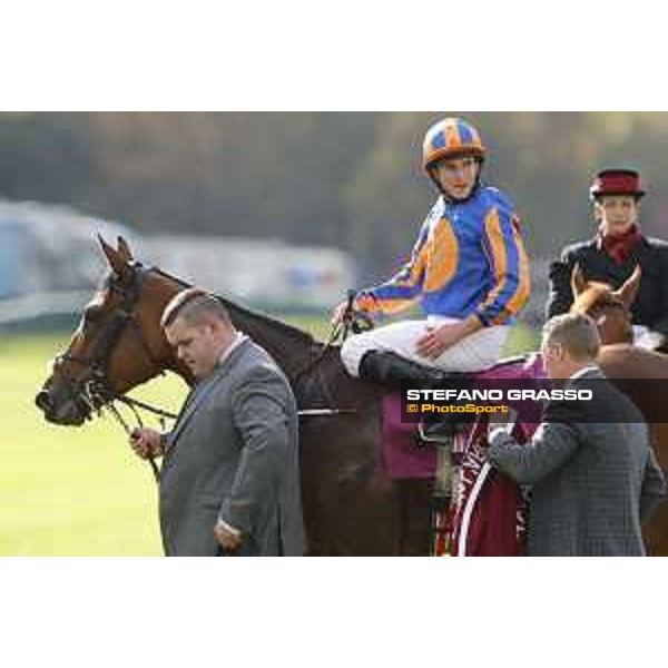 Ryan Moore on Found wins the Qatar Prix de l\'Arc de Triomphe Chantilly,2nd october 2016 ph.Stefano Grasso