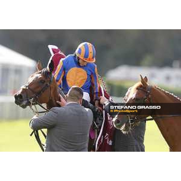 Ryan Moore on Found wins the Qatar Prix de l\'Arc de Triomphe Chantilly,2nd october 2016 ph.Stefano Grasso