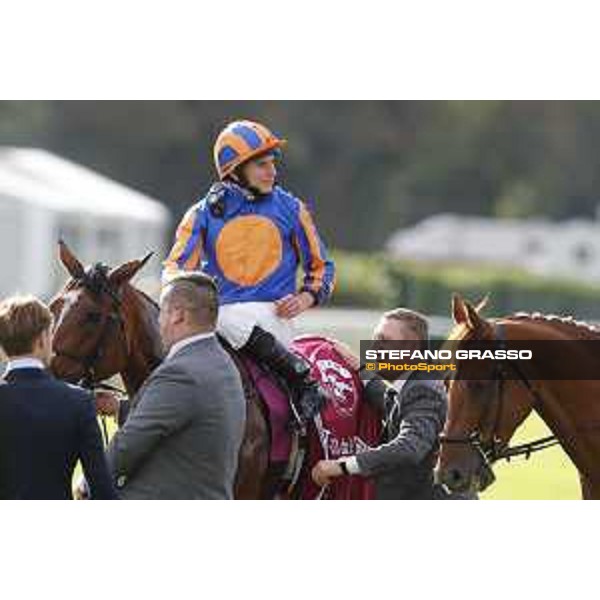 Ryan Moore on Found wins the Qatar Prix de l\'Arc de Triomphe Chantilly,2nd october 2016 ph.Stefano Grasso