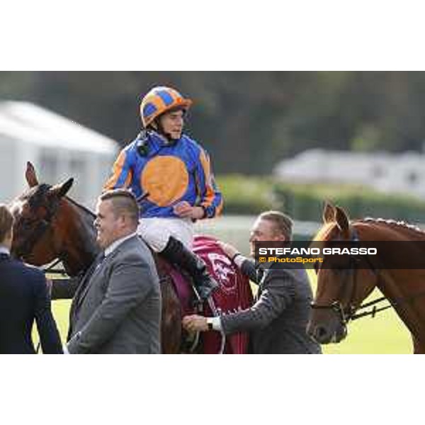Ryan Moore on Found wins the Qatar Prix de l\'Arc de Triomphe Chantilly,2nd october 2016 ph.Stefano Grasso