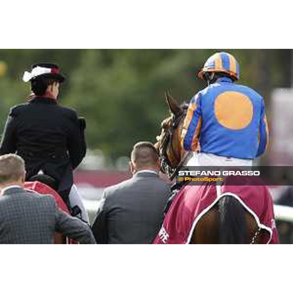 Ryan Moore on Found wins the Qatar Prix de l\'Arc de Triomphe Chantilly,2nd october 2016 ph.Stefano Grasso