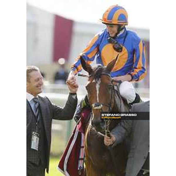 Ryan Moore on Found wins the Qatar Prix de l\'Arc de Triomphe Chantilly,2nd october 2016 ph.Stefano Grasso