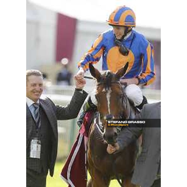 Ryan Moore on Found wins the Qatar Prix de l\'Arc de Triomphe Chantilly,2nd october 2016 ph.Stefano Grasso