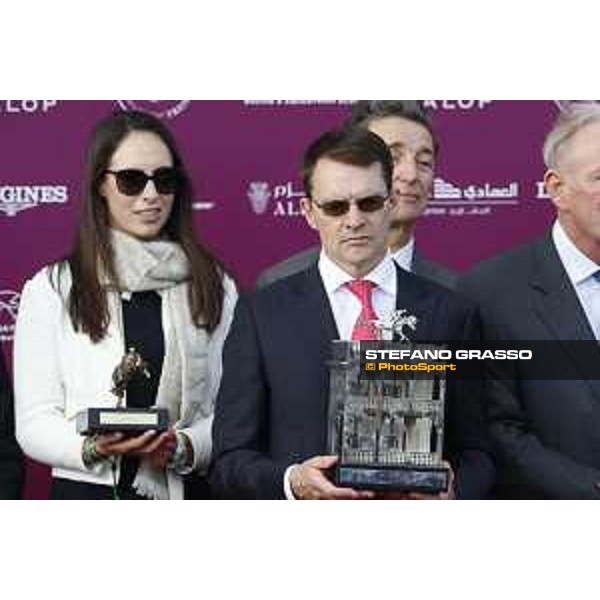 Ryan Moore on Found wins the Qatar Prix de l\'Arc de Triomphe - Aidan O\'Brien Chantilly,2nd october 2016 ph.Stefano Grasso