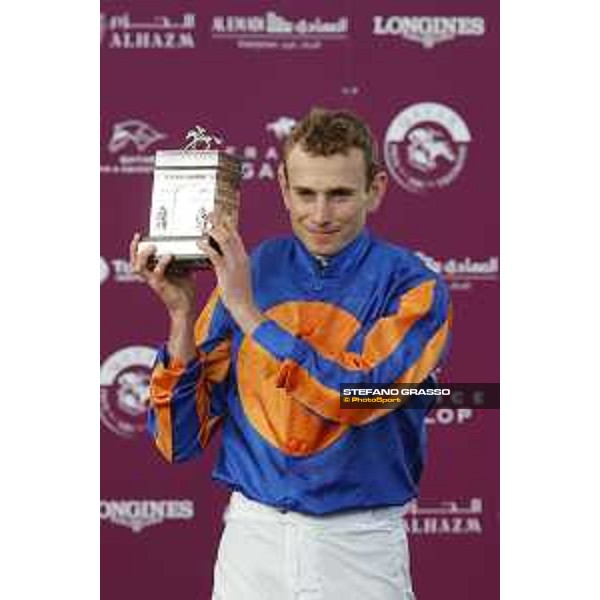 Ryan Moore on Found wins the Qatar Prix de l\'Arc de Triomphe Chantilly,2nd october 2016 ph.Stefano Grasso