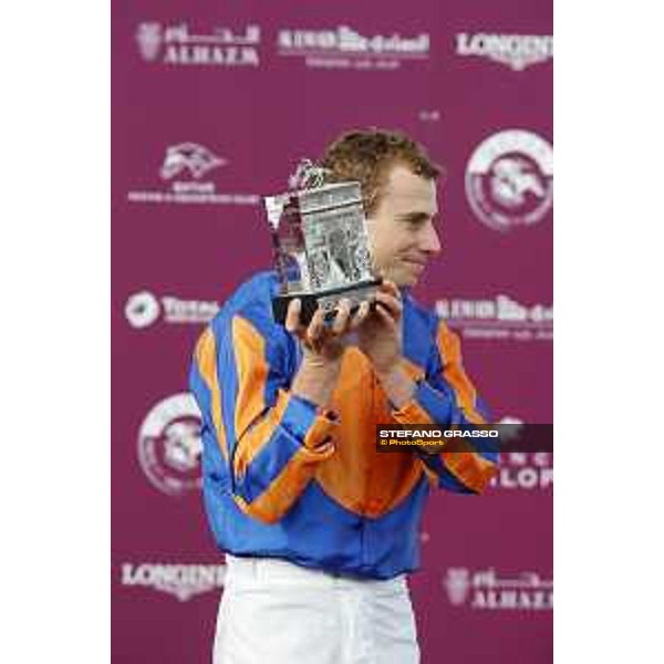 Ryan Moore on Found wins the Qatar Prix de l\'Arc de Triomphe Chantilly,2nd october 2016 ph.Stefano Grasso