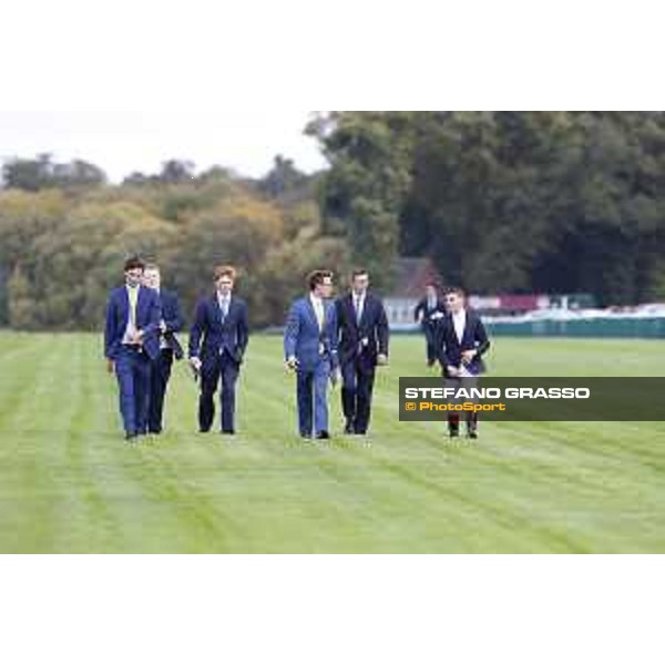Qatar Prix de L\'Arc de Triomphe - Andrea Atzeni and his connection walking the course Chantilly,2nd october 2016 ph.Stefano Grasso