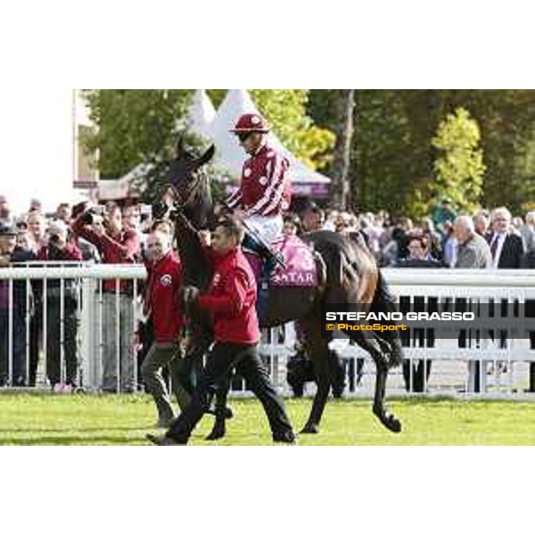 Qatar Prix de L\'Arc de Triomphe - Olivier Peslier on Migwar Chantilly,2nd october 2016 ph.Stefano Grasso
