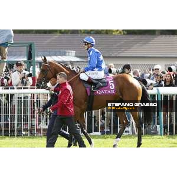 Qatar Prix de L\'Arc de Triomphe - Christian Demuro on One Foot in Heaven Chantilly,2nd october 2016 ph.Stefano Grasso