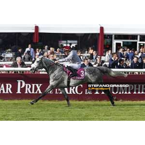 Qatar Prix de L\'Arc de Triomphe - J.Auge on Al Mourtajez wins the Qatar Arabian World Cup Chantilly,2nd october 2016 ph.Stefano Grasso