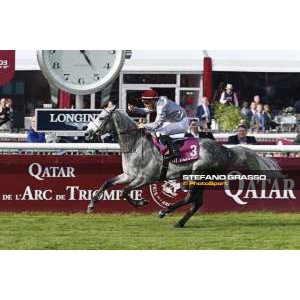 Qatar Prix de L\'Arc de Triomphe - J.Auge on Al Mourtajez wins the Qatar Arabian World Cup Chantilly,2nd october 2016 ph.Stefano Grasso