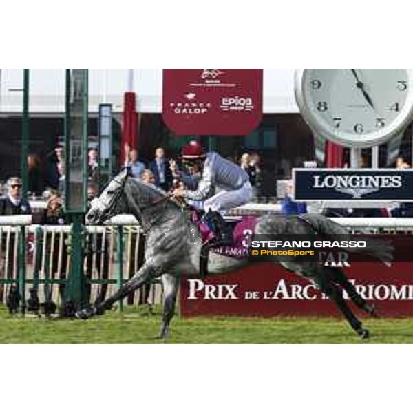Qatar Prix de L\'Arc de Triomphe - J.Auge on Al Mourtajez wins the Qatar Arabian World Cup Chantilly,2nd october 2016 ph.Stefano Grasso