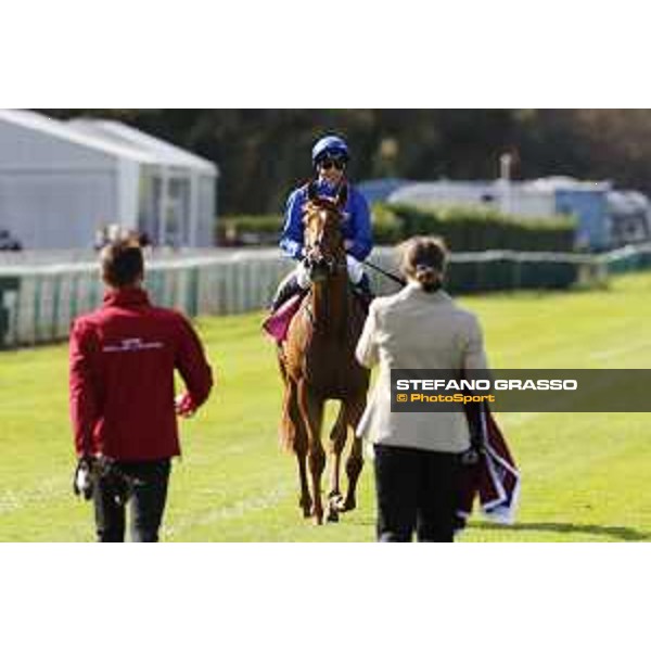 Qatar Prix de L\'Arc de Triomphe - Total Prix Marcel Boussac - William Buick on Wuheida wins the race Chantilly,2nd october 2016 ph.Stefano Grasso