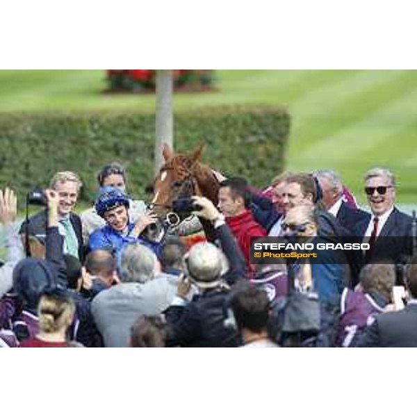 Qatar Prix de L\'Arc de Triomphe - Total Prix Marcel Boussac - William Buick on Wuheida wins the race Chantilly,2nd october 2016 ph.Stefano Grasso