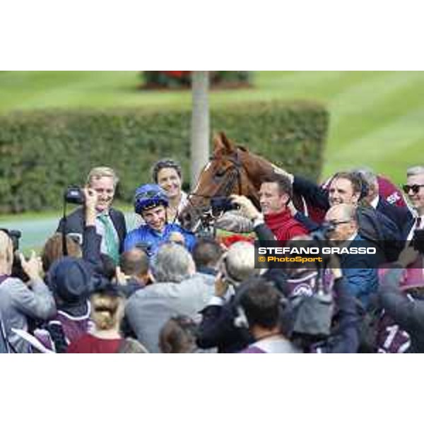 Qatar Prix de L\'Arc de Triomphe - Total Prix Marcel Boussac - William Buick on Wuheida wins the race Chantilly,2nd october 2016 ph.Stefano Grasso