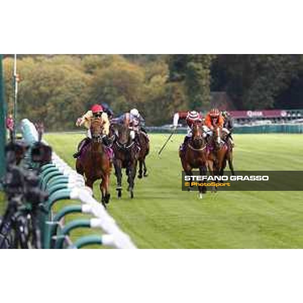 Qatar Prix de L\'Arc de Triomphe - PCBoudot on National Defense wins the Qatar Prix Jean Luc Lagardere Chantilly,2nd october 2016 ph.Stefano Grasso