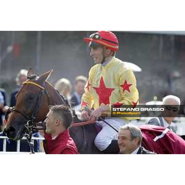 Qatar Prix de L\'Arc de Triomphe - PCBoudot on National Defense wins the Qatar Prix Jean Luc Lagardere Chantilly,2nd october 2016 ph.Stefano Grasso