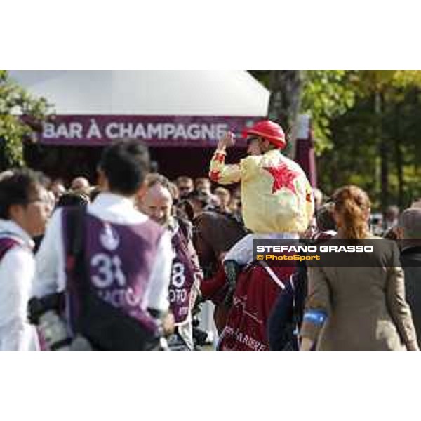 Qatar Prix de L\'Arc de Triomphe - PCBoudot on National Defense wins the Qatar Prix Jean Luc Lagardere Chantilly,2nd october 2016 ph.Stefano Grasso