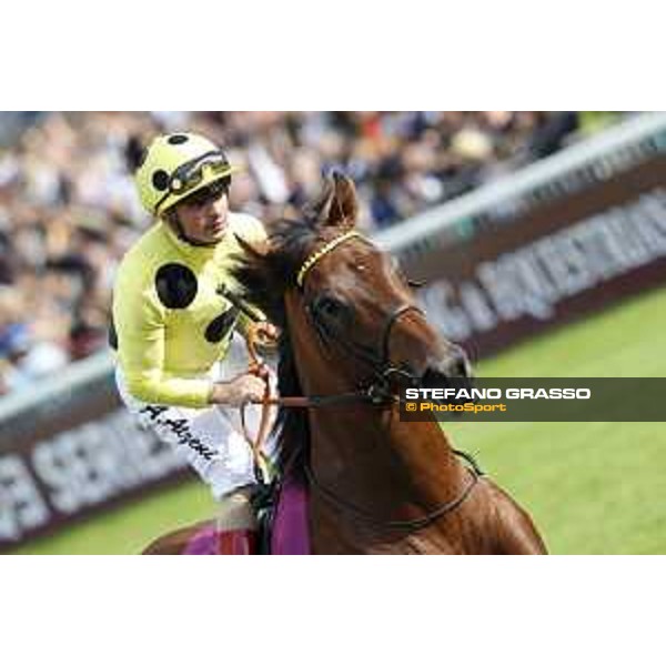 Qatar Prix de L\'Arc de Triomphe - Andrea Atzeni cantering on Postponed Chantilly,2nd october 2016 ph.Stefano Grasso