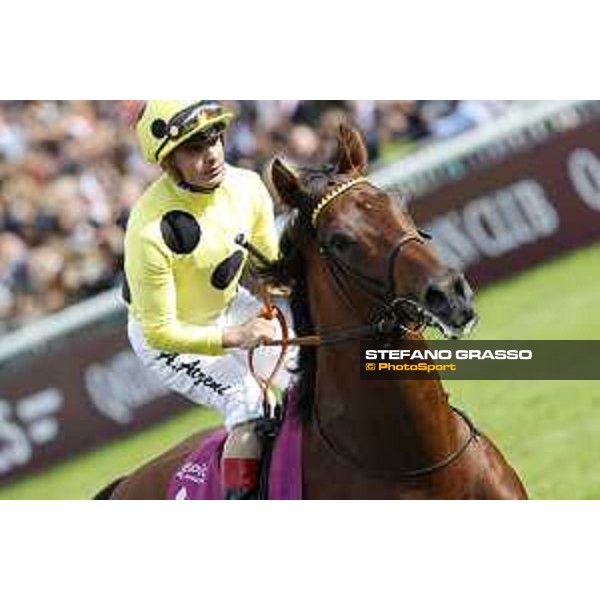 Qatar Prix de L\'Arc de Triomphe - Andrea Atzeni cantering on Postponed Chantilly,2nd october 2016 ph.Stefano Grasso