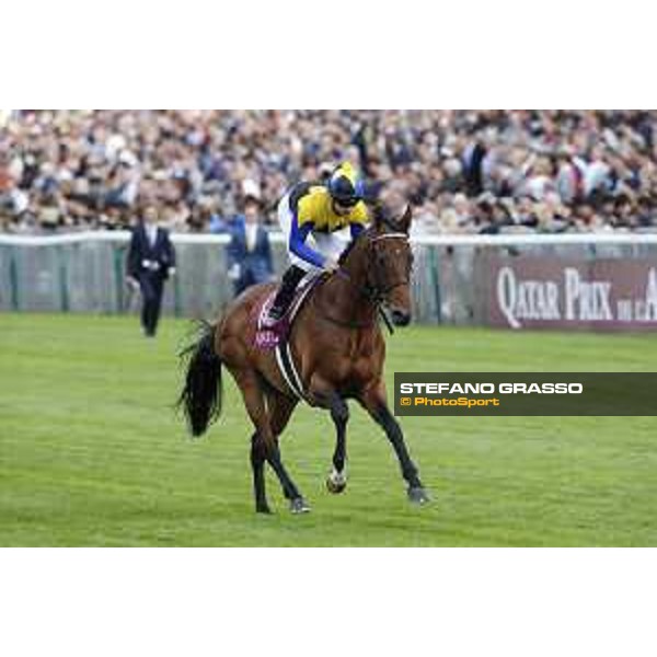 Qatar Prix de L\'Arc de Triomphe - CP Lemaire cantering on Makahiki Chantilly,2nd october 2016 ph.Stefano Grasso