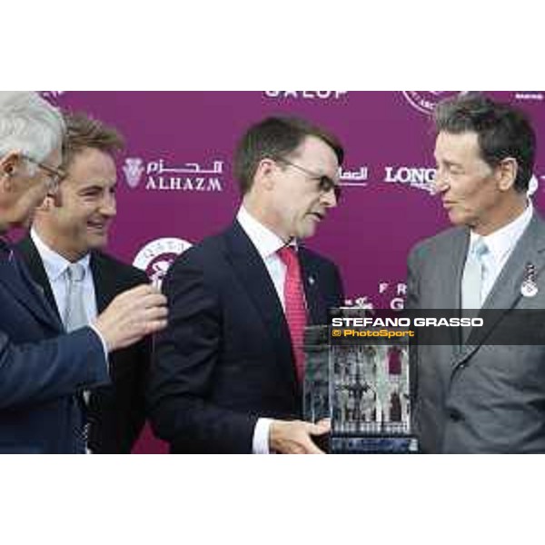 Qatar Prix de L\'Arc de Triomphe - Aiden O\'Brien with Edouard de Rotschild Chantilly,2nd october 2016 ph.Stefano Grasso
