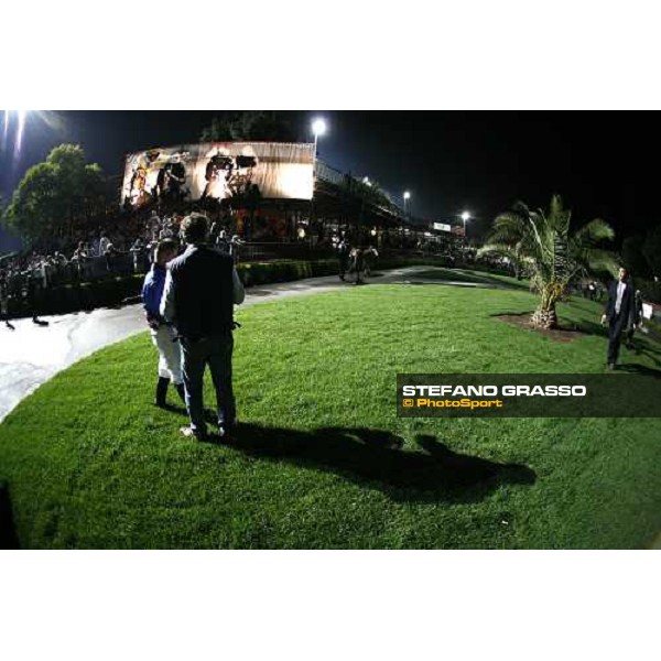 Roma - Capannelle racetrack - unveiling of the new lightning system- the parade ring Rome, 9th sept. 2006 ph. Stefano Grasso