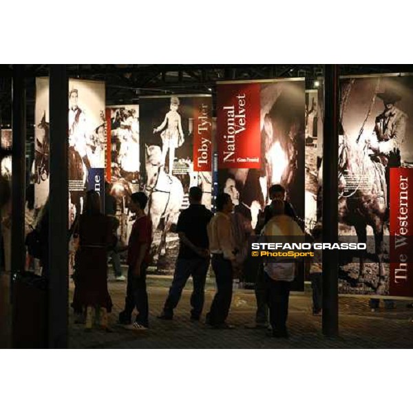 Roma - Capannelle racetrack - unveiling of the new lightning system- racegoers look at the exibition \' I Cavalli nel Cinema\' Rome, 9th sept. 2006 ph. Stefano Grasso