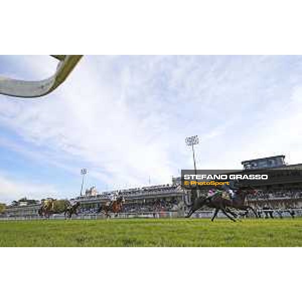 Christian Demuro on Ventura Storm wins the Gran Premio del Jockey Club Milano - San Siro racecourse,16/10/2016 ph.Stefano Grasso