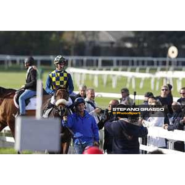 Fabio Branca on Reset in Blue wins the Premio Madonnina Milano - San Siro racecourse,16/10/2016 ph.Stefano Grasso