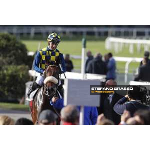 Fabio Branca on Reset in Blue wins the Premio Madonnina Milano - San Siro racecourse,16/10/2016 ph.Stefano Grasso
