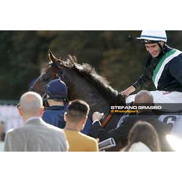 Miky Cadeddu on Skarino Gold wins the Gran Criterium Milano - San Siro racecourse,16/10/2016 ph.Stefano Grasso