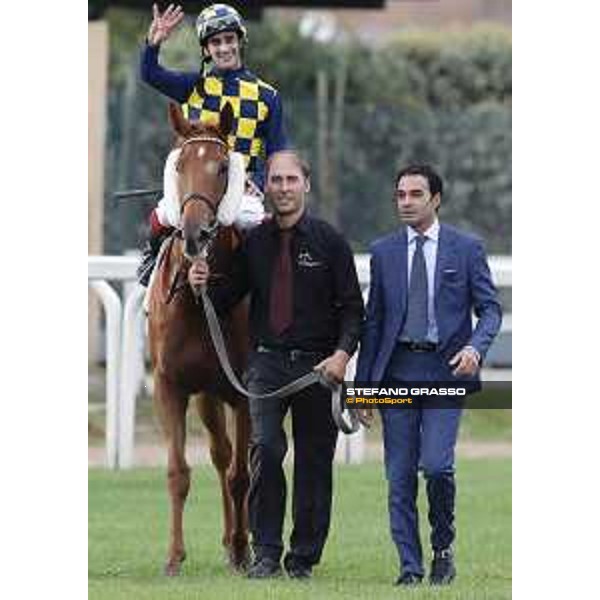 Fabio Branca on Sound of Freedom wins the Premio Lydia Tesio Roma - Capannelle racecourse,23rd october 2016 ph.Stefano Grasso