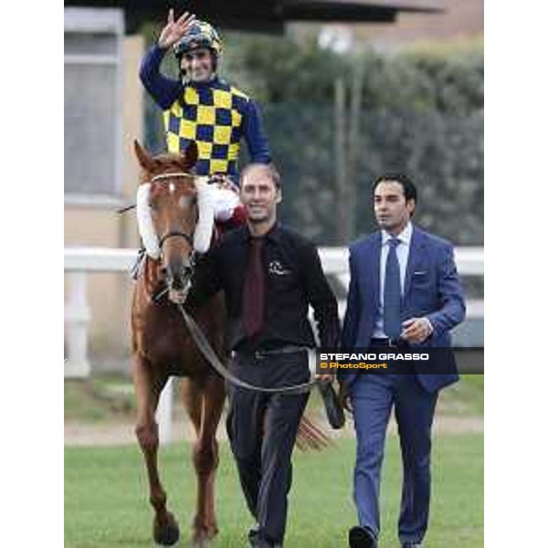 Fabio Branca on Sound of Freedom wins the Premio Lydia Tesio Roma - Capannelle racecourse,23rd october 2016 ph.Stefano Grasso