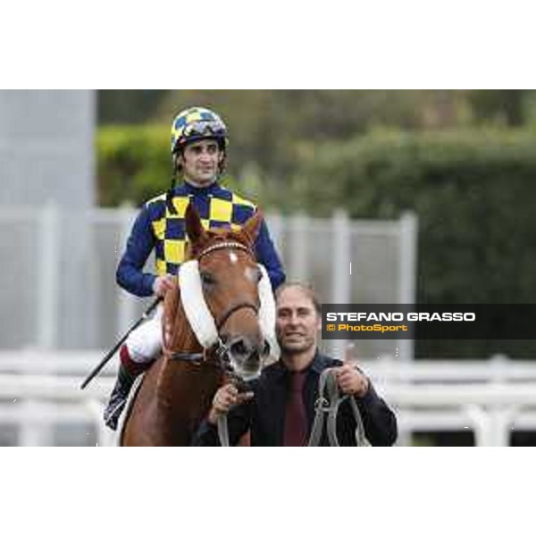 Fabio Branca on Sound of Freedom wins the Premio Lydia Tesio Roma - Capannelle racecourse,23rd october 2016 ph.Stefano Grasso