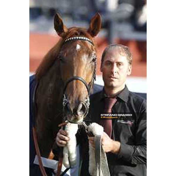Sound of Freedom after winning the Premio Lydia Tesio Roma - Capannelle racecourse,23rd october 2016 ph.Stefano Grasso