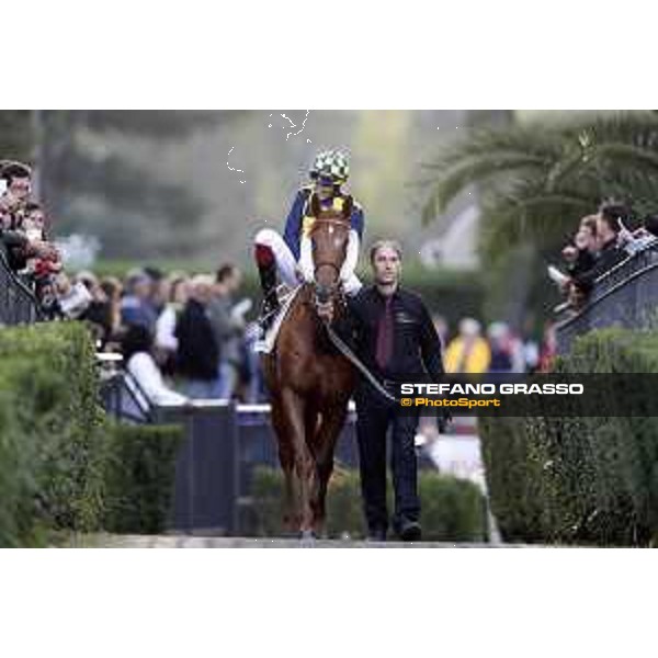 Fabio Branca on Sound of Freedom wins the Premio Lydia Tesio Roma - Capannelle racecourse,23rd october 2016 ph.Stefano Grasso