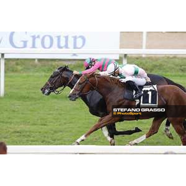 Dario Vargiu on Greg Pass wins the Premio Ribot - Mem.Loreto Luciani - Umberto Rispoli on Basileus is second Roma - Capannelle racecourse,23rd october 2016 ph.Stefano Grasso