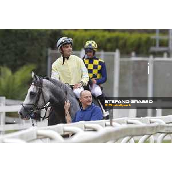 Dario Vargiu on Way to Paris wins the Premio Conte Felice Scheibler Roma - Capannelle racecourse,23rd october 2016 ph.Stefano Grasso