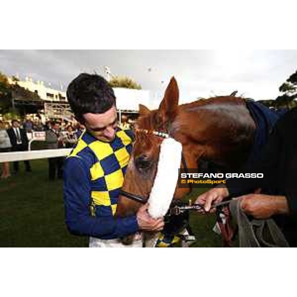 Fabio Branca and Sound of Freedom after winning the Premio Lydia Tesio Roma - Capannelle racecourse,23rd october 2016 ph.Stefano Grasso