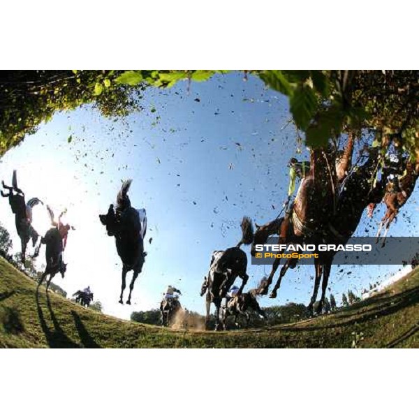 horses jump the Taxis during the 116¡ Velka pardubicka Ceske Pojistovny Pardubice, 8th october 2006 ph. Stefano Grasso