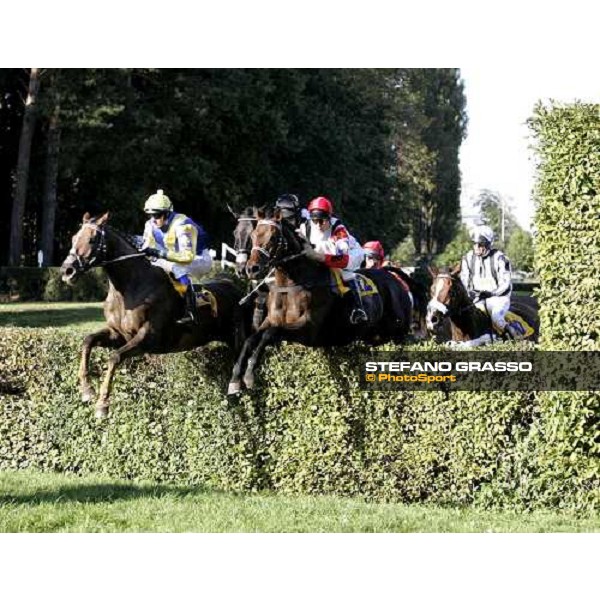 Josef Bartos on Decent Fellow jumps fence nr. 11 during the 116¡ Velka pardubicka Ceske Pojistovny Pardubice, 8th october 2006 ph. Stefano Grasso